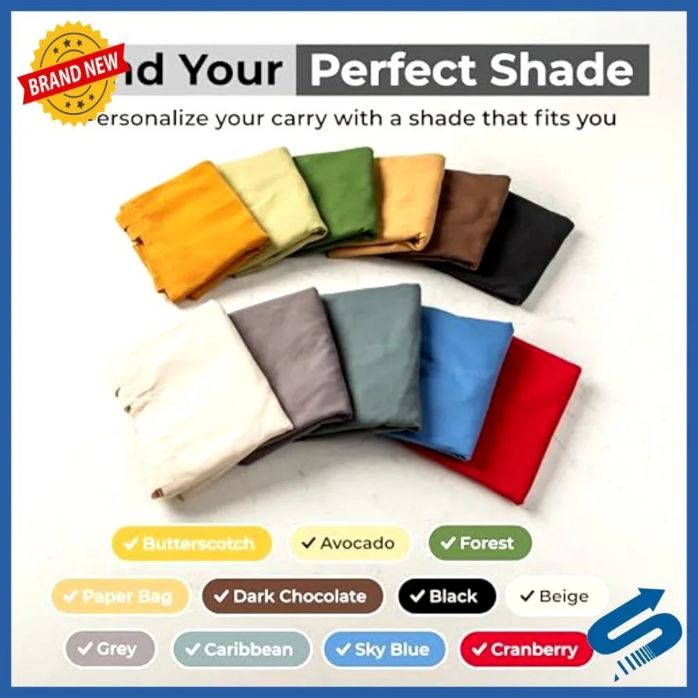 Heavy Duty Canvas Grocery Tote Set Foldable Washable Dual Handle Pockets